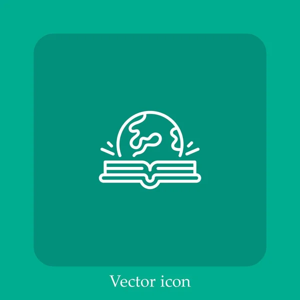 Buch Vektor Symbol Lineare Icon Line Mit Editierbarem Strich — Stockvektor