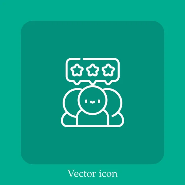 Ícone Vetorial Coletivo Linear Icon Line Com Curso Editável — Vetor de Stock