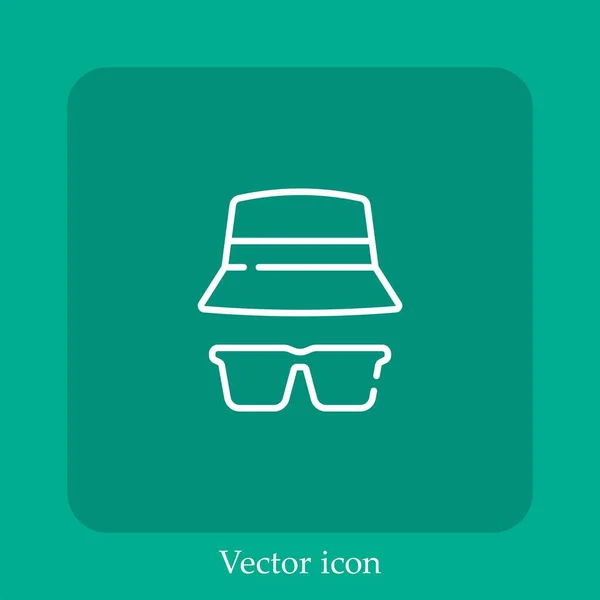 Hut Vektor Symbol Lineare Icon Line Mit Editierbarem Strich — Stockvektor