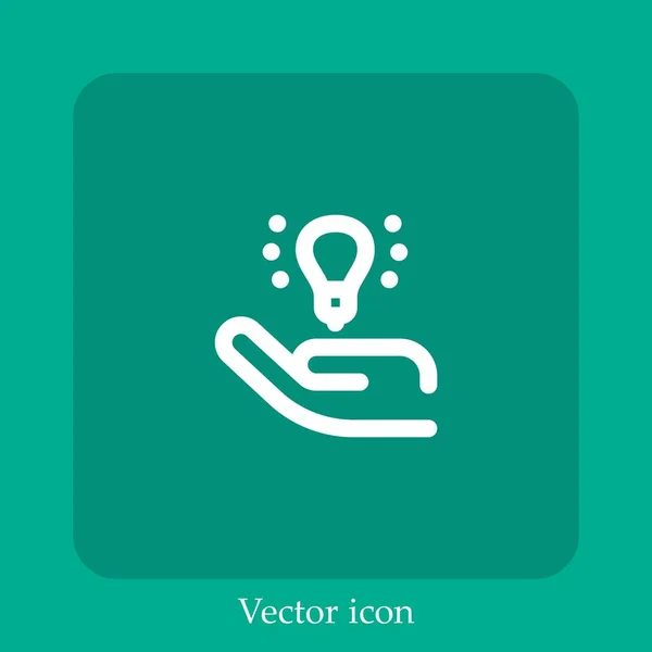 Idea Vector Icon Linear Icon Line Editable Stroke — 스톡 벡터