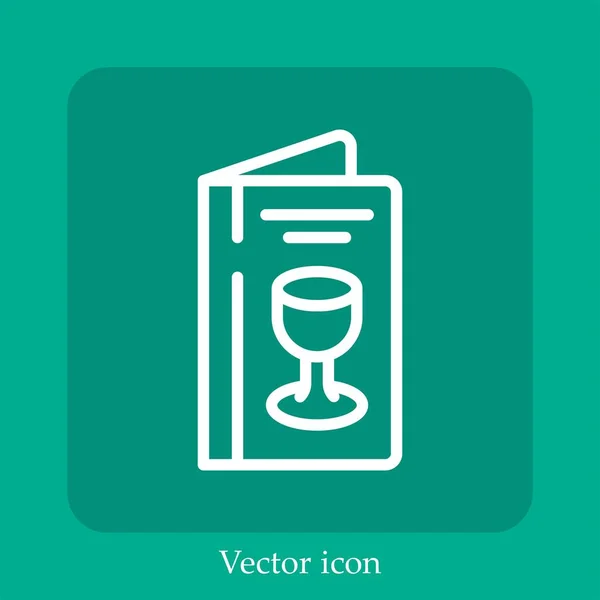 Liste Vektorsymbol Lineare Icon Line Mit Editierbarem Strich — Stockvektor