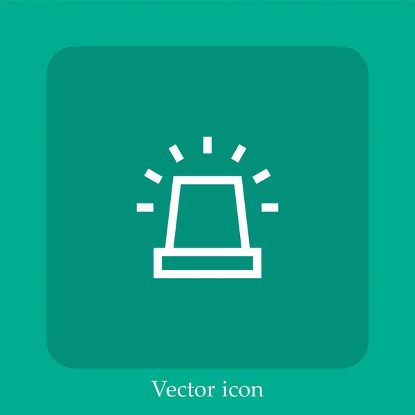 Ícone Vetorial Sirene Linear Icon Line Com Curso Editável — Vetor de Stock