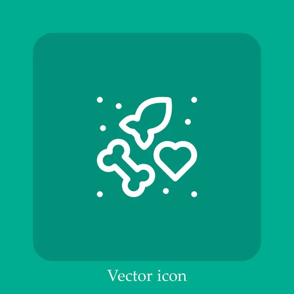 Trata Ícone Vetor Linear Icon Line Com Curso Editável — Vetor de Stock