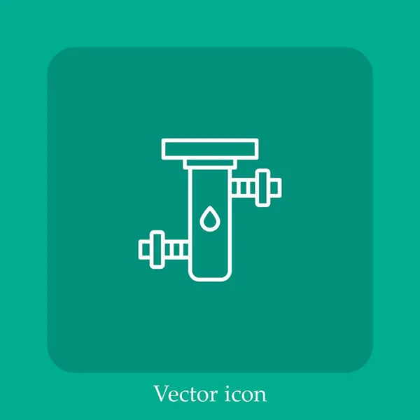 Wasserfilter Vektor Symbol Linear Icon Line Mit Editierbarem Strich — Stockvektor
