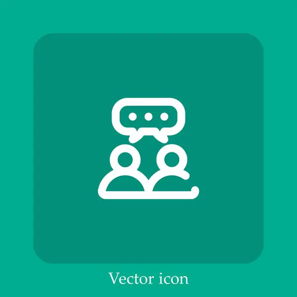 Kommunikations Vektor Symbol Lineare Icon Line Mit Editierbarem Strich — Stockvektor