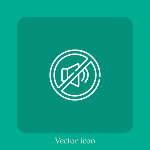 Kein Schreiendes Vektor Symbol Lineares Symbol Linie Mit Editierbarem Strich — Stockvektor