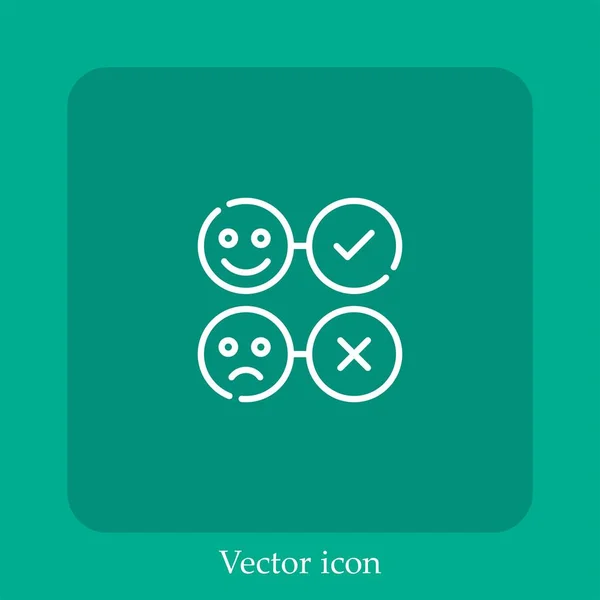 Stemmen Vector Pictogram Lineair Icon Line Met Bewerkbare Slag — Stockvector