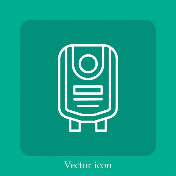 Wasserkocher Vektor Symbol Lineare Icon Line Mit Editierbarem Strich — Stockvektor