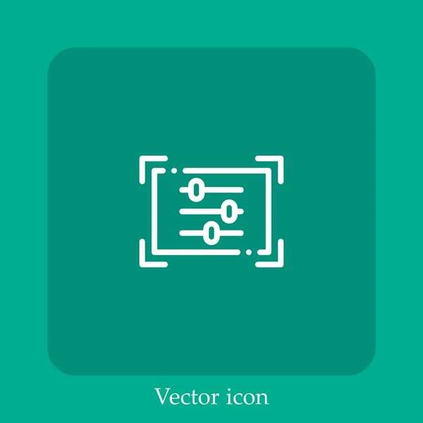 Ícone Vetorial Opção Linear Icon Line Com Curso Editável — Vetor de Stock