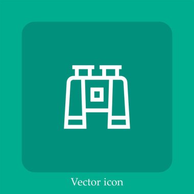 dürbün vektör doğrusal simgesi. Düzenlenebilir vuruş çizgisi