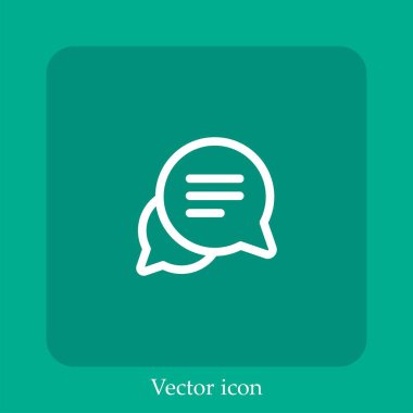 konuşma vektörü doğrusal simgesi. Düzenlenebilir vuruş çizgisi