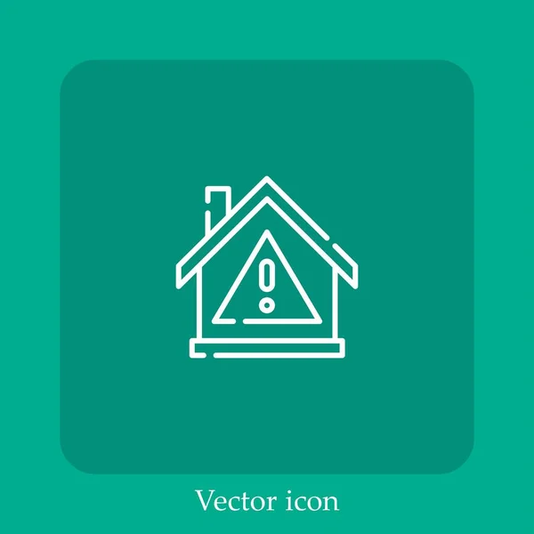Ícone Vetorial Quarentena Linear Icon Line Com Curso Editável — Vetor de Stock