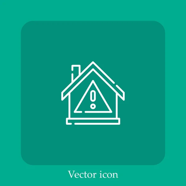 Icône Vectorielle Quarantaine Icône Linéaire Ligne Avec Trait Modifiable — Image vectorielle