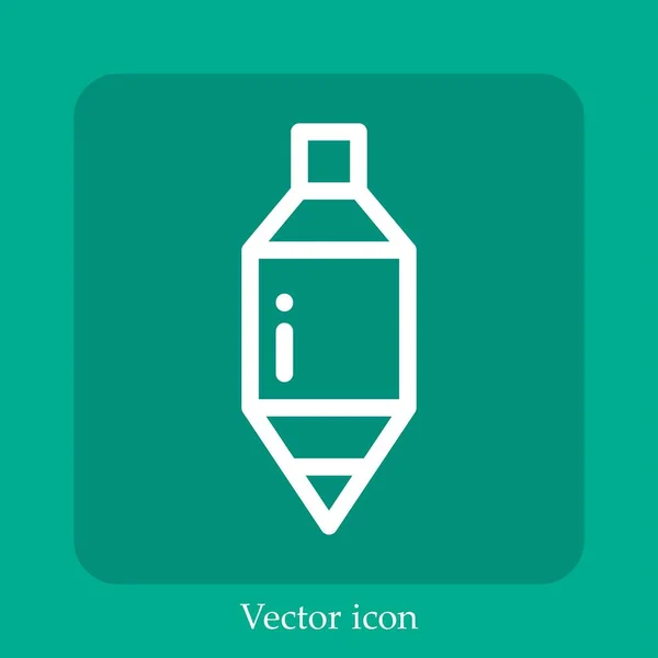 Lotbob Vektor Symbol Lineare Icon Line Mit Editierbarem Strich — Stockvektor