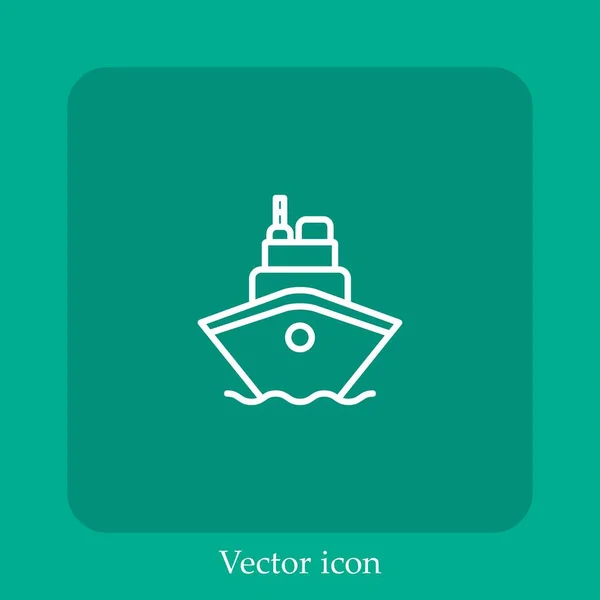 Icono Vector Envío Icon Line Lineal Con Carrera Editable — Archivo Imágenes Vectoriales