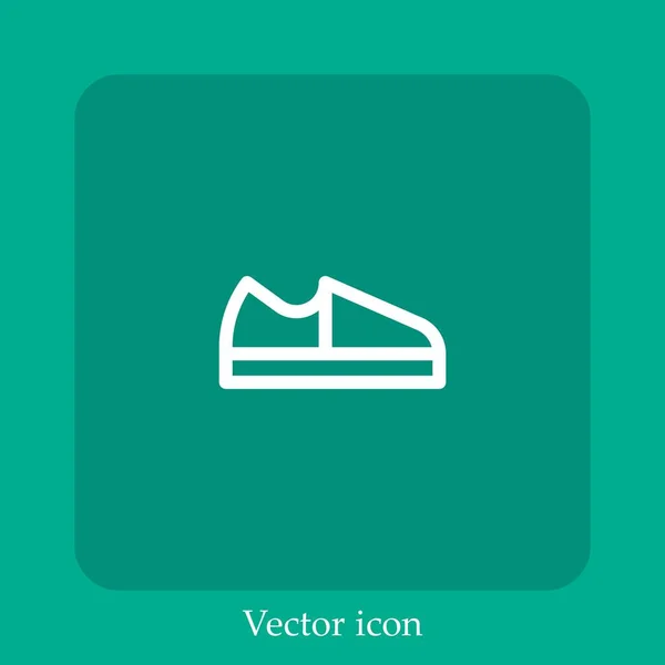 Schuhe Vektor Symbol Lineare Icon Line Mit Editierbarem Strich — Stockvektor