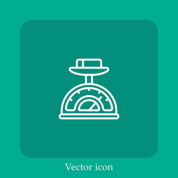 Wiegt Das Vektorsymbol Linear Icon Line Mit Editierbarem Strich — Stockvektor