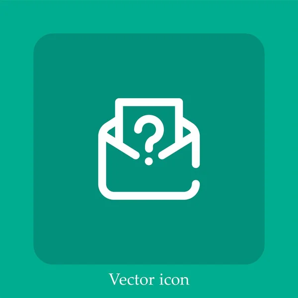 Mail Vektor Symbol Lineare Icon Line Mit Editierbarem Strich — Stockvektor