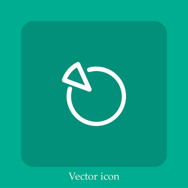 Pie Chart Vector Icon Linear Icon Line Editable Stroke — Stock Vector