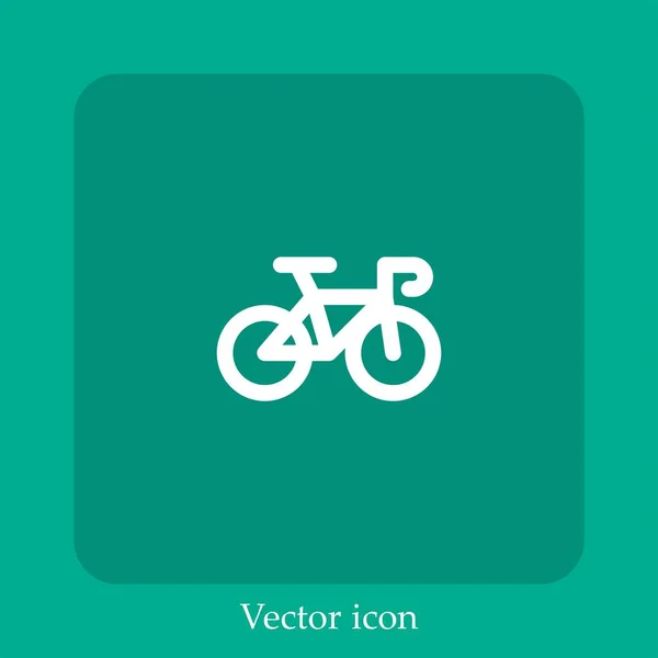 Bicycle Vector Icon Linear Icon Line Editable Stroke — Stock Vector