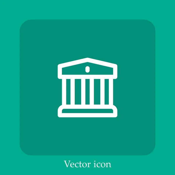 Icône Vectorielle Bancaire Icône Linéaire Ligne Avec Trait Modifiable — Image vectorielle