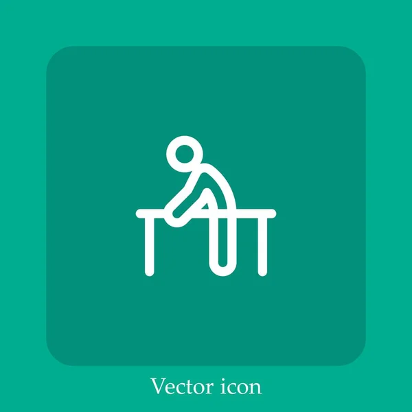 Rehabilitationsvektorsymbol Linear Icon Line Mit Editierbarem Strich — Stockvektor