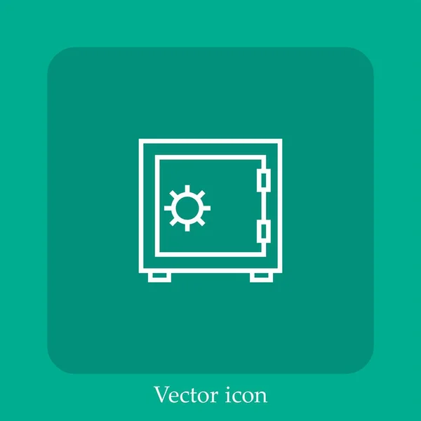 Ícone Vetor Safebox Linear Icon Line Com Curso Editável — Vetor de Stock