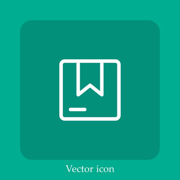 Box Vektor Symbol Lineare Icon Line Mit Editierbarem Strich — Stockvektor