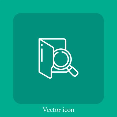 dizin vektörü simgesi doğrusal simgesi. Düzenlenebilir vuruş ile satır