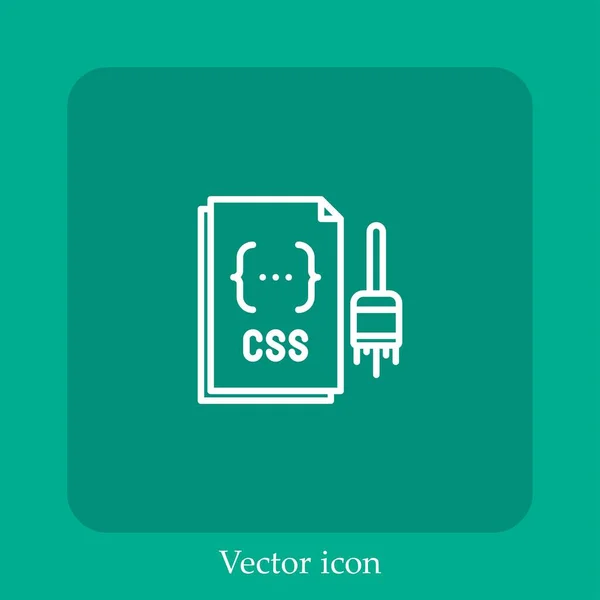 Css Vektorsymbol Lineare Icon Line Mit Editierbarem Strich — Stockvektor