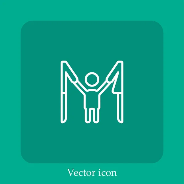 Ícone Vetor Infantil Linear Icon Line Com Curso Editável — Vetor de Stock