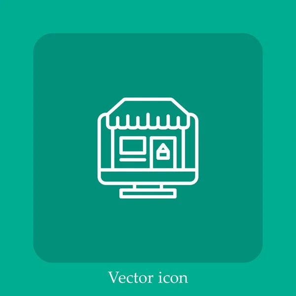 Speichern Vektorsymbol Lineare Icon Line Mit Editierbarem Strich — Stockvektor