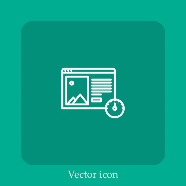 Carga Icono Vector Icon Line Lineal Con Carrera Editable — Vector de stock