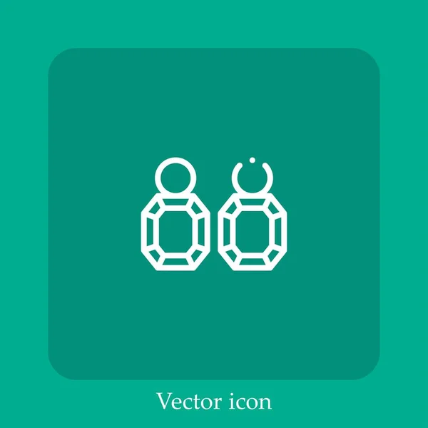 Серьги Векторная Икона — стоковый вектор
