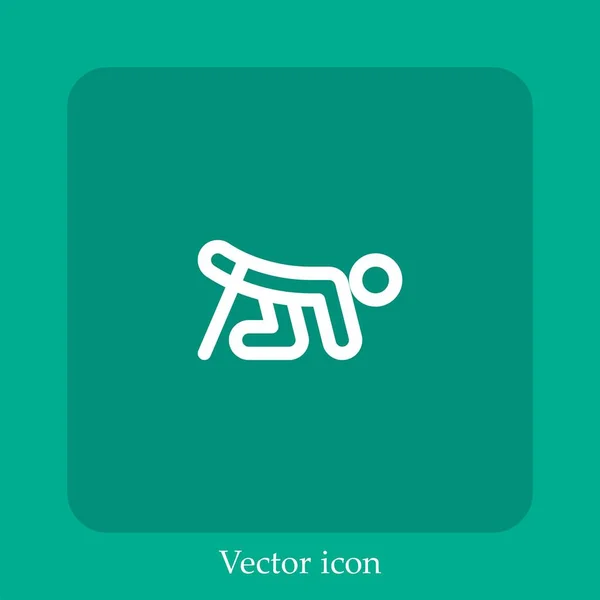 Physiotherapie Vektor Symbol Lineare Icon Line Mit Editierbarem Strich — Stockvektor