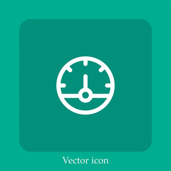 Dashboard Vetor Ícone Linear Icon Line Com Curso Editável — Vetor de Stock