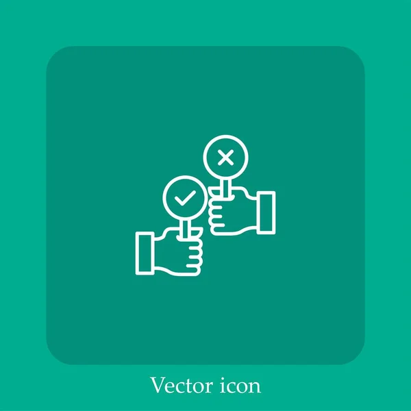 Entscheidungsfindung Vektor Symbol Lineare Icon Line Mit Editierbarem Strich — Stockvektor