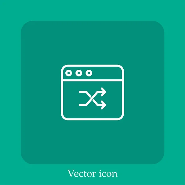 Ícone Vetorial Aleatório Linear Icon Line Com Curso Editável — Vetor de Stock