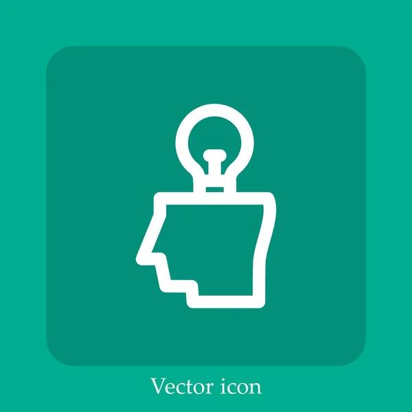 Ícone Vetorial Criatividade Linear Icon Line Com Curso Editável — Vetor de Stock
