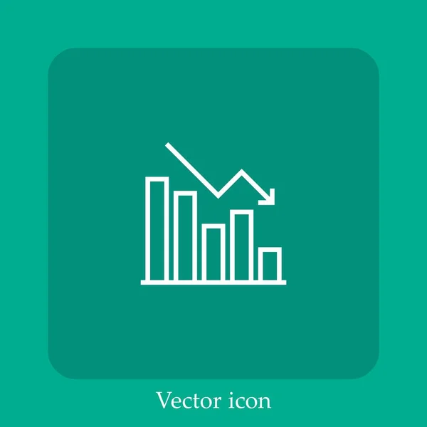 Bar Векторный Значок Linear Icon Line Редактируемым Штрихом — стоковый вектор