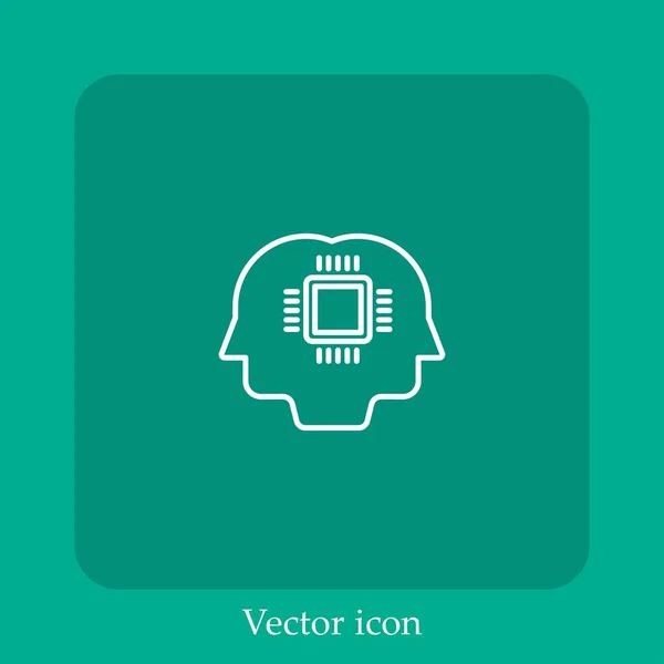 Chip Vektor Symbol Lineare Icon Line Mit Editierbarem Strich — Stockvektor