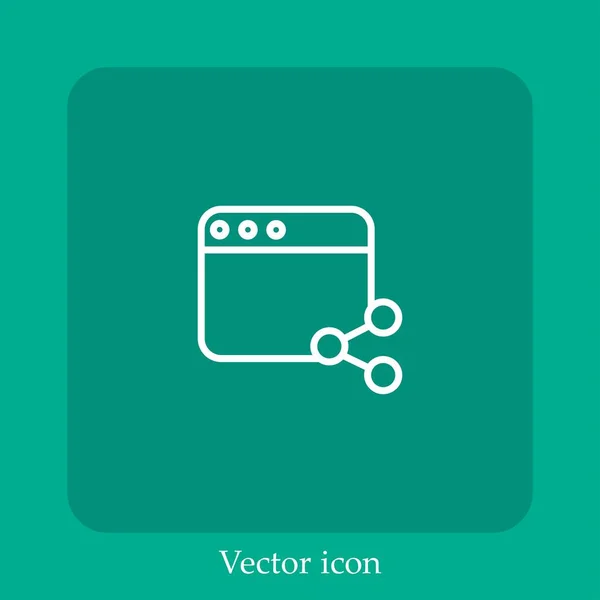 Sharing Vector Icon Linear Icon Line Editable Stroke — Stock Vector