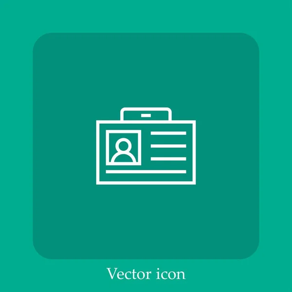 Kort Vektor Ikon Linjär Ikon Line Med Redigerbar Stroke — Stock vektor
