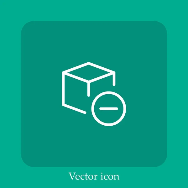 Remover Ícone Vetorial Linear Icon Line Com Curso Editável — Vetor de Stock