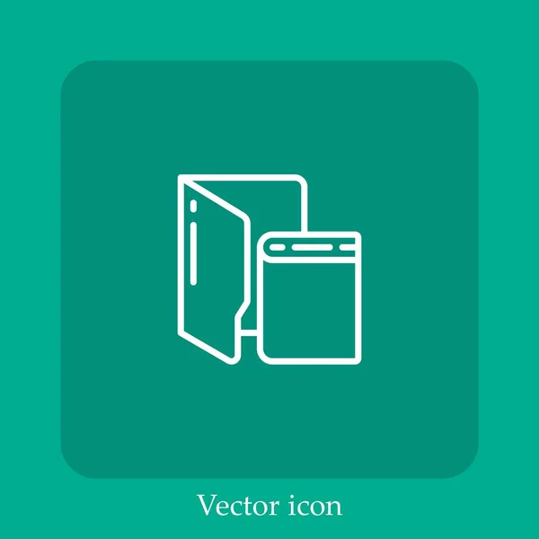 Buch Vektor Symbol Lineare Icon Line Mit Editierbarem Strich — Stockvektor