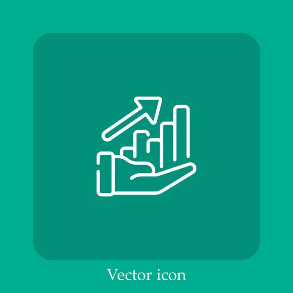 Analytics Vector Icon Linear Icon Line Editable Stroke — Vector de stock