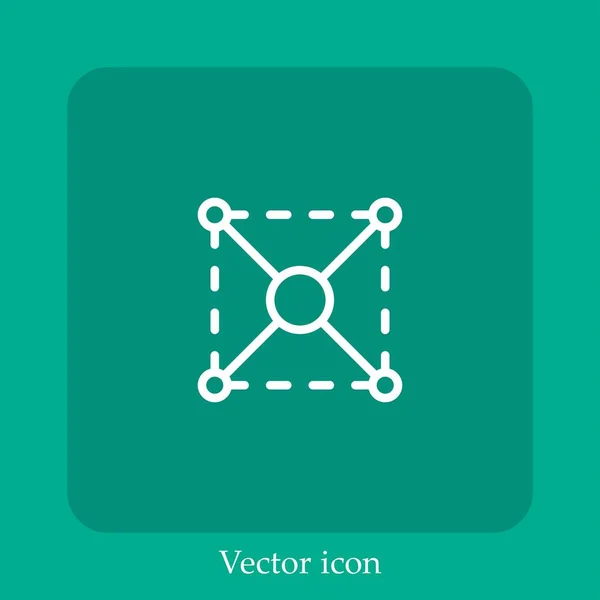 Preview Vetor Ícone Linear Icon Line Com Curso Editável — Vetor de Stock