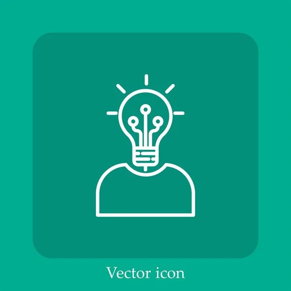 Innovation Vektor Icon Lineare Icon Line Mit Editierbarem Strich — Stockvektor