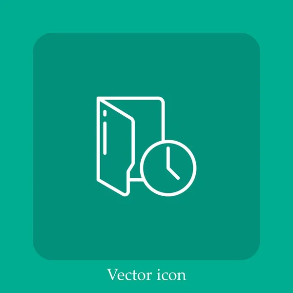Ordnervektorsymbol Lineare Icon Line Mit Editierbarem Strich — Stockvektor