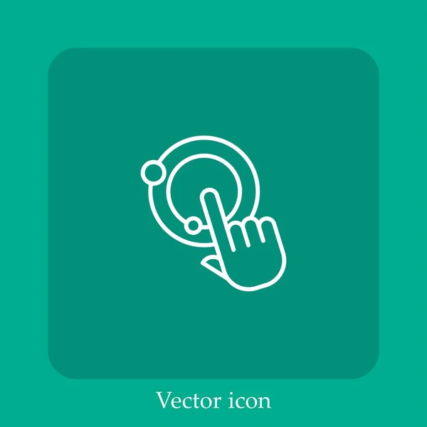 Icono Vector Interacción Icon Line Lineal Con Carrera Editable — Vector de stock